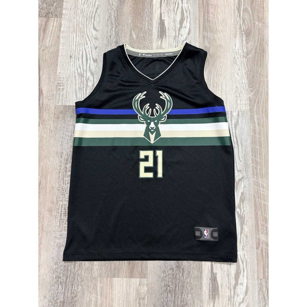 Milwaukee Bucks Fanatics Jrue Holiday #21 Youth Large Black Fanatics Jersey